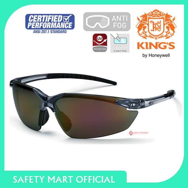 Goggles fashion kings KY717 coated silver, anti-scratch, anti-đọng dew, anti-dust protective eye high-grade-genuine goods safety Mart official
