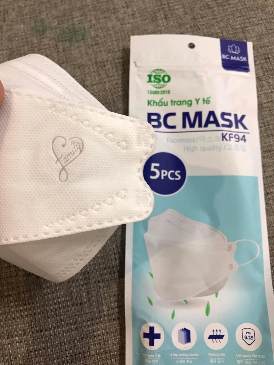 Set 5 Chiếc Khẩu trang 4 Lớp KF94 BC MASK