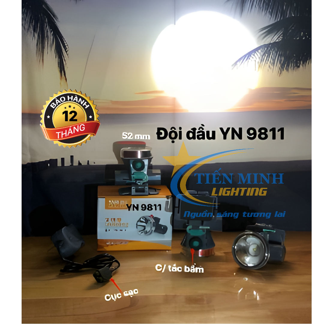 Đèn pin đội đầu yn-9811, siêu sáng - hàng loại 1