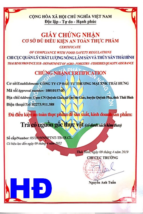 Trà Đinh Lăng Thái Hưng - Trà thảo dược túi lọc (25 túi x 5g)