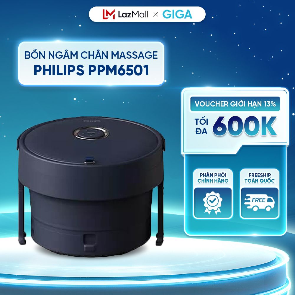 [ Hỏa tốc HN - HCM ]  Bồn ngâm chân massage Philips PPM6501