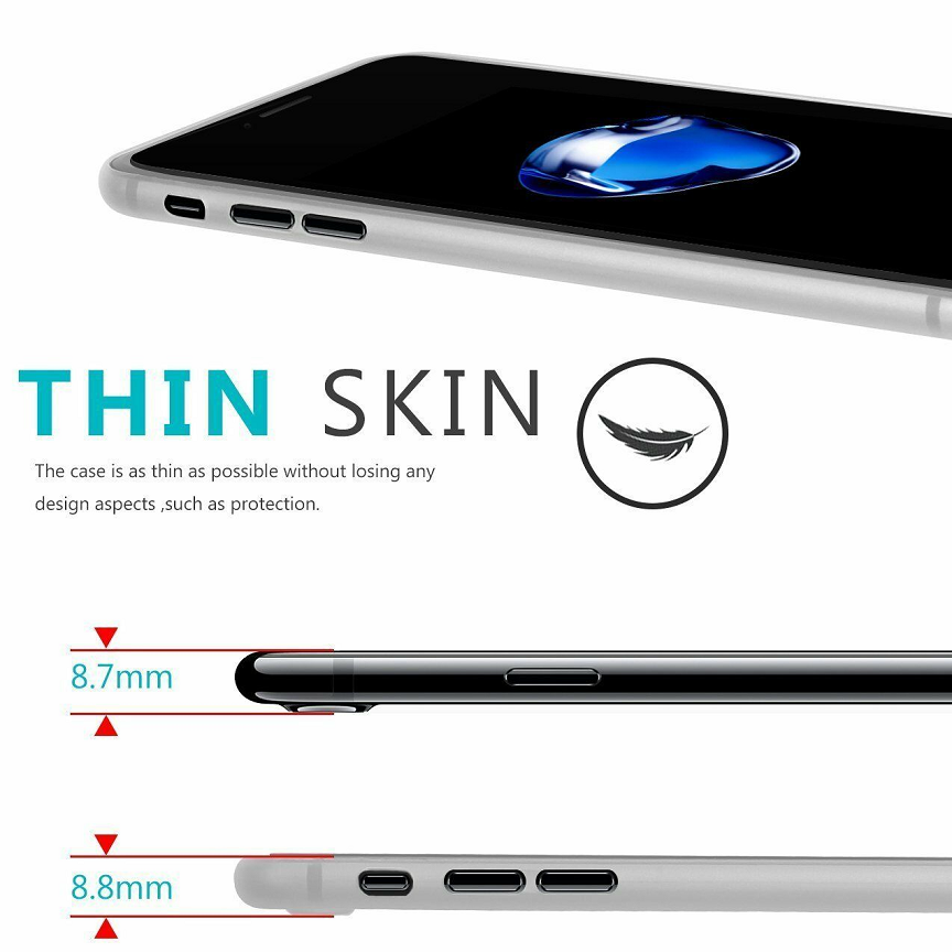 [HCM]Ốp lưng silicon nhám siêu mỏng chống trầy cho iPhone 7 Plus / iPhone 8 Plus hiệu Baseus Super Slim Stylish Choice (bảo vệ viền chống trầy cực tốt chất liệu cao cấp) - Phân phối bởi Hotphukien