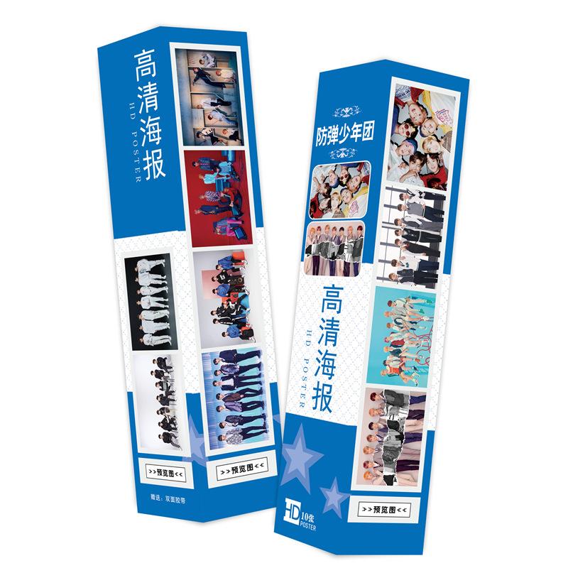 Poster BTS HD đóng hộp 10 tấm
