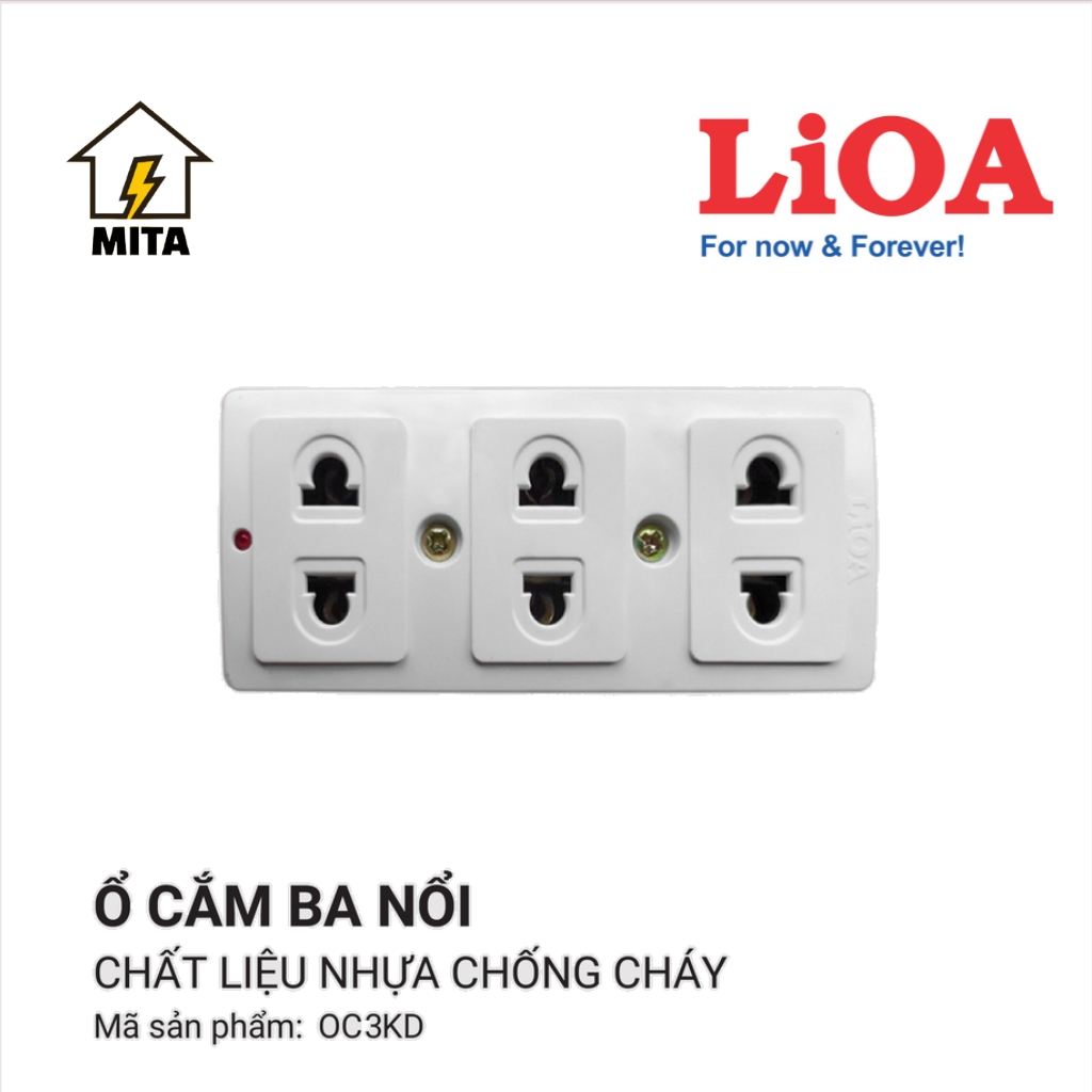 Thiết bị điện lắp nổi lioa - ổ cắm và công tắc lắp nổi lioa