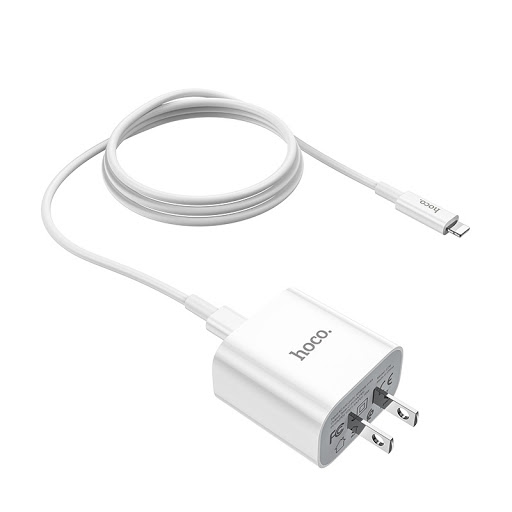 Củ Sạc PD 20W Hoco C76 hỗ trợ sạc nhanh QC3.0 tự động nhận dạng thiết bị cao cấp (kèm cáp Type-C to Lightning khi chọn bộ sạc)