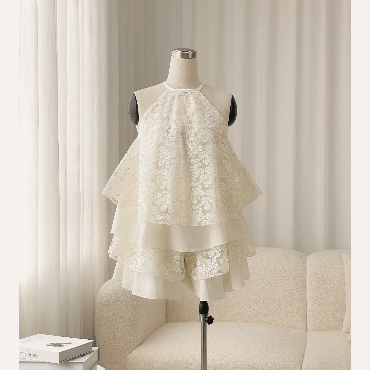 Set áo cổ yếm và quần short nữ Linly Store