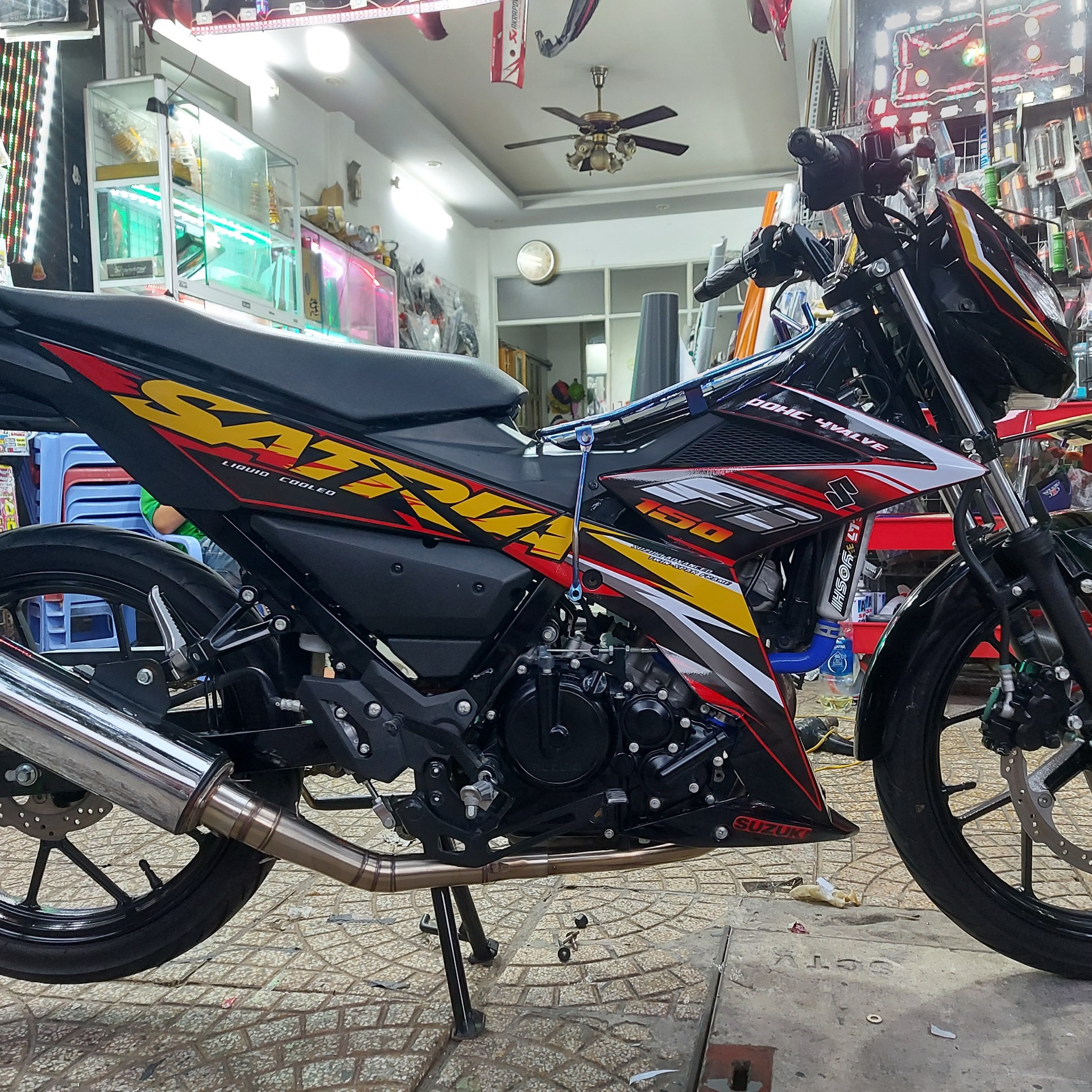 [HCM]Tem rời satria- raider bản 3 lớp in decal trắng cao cấp