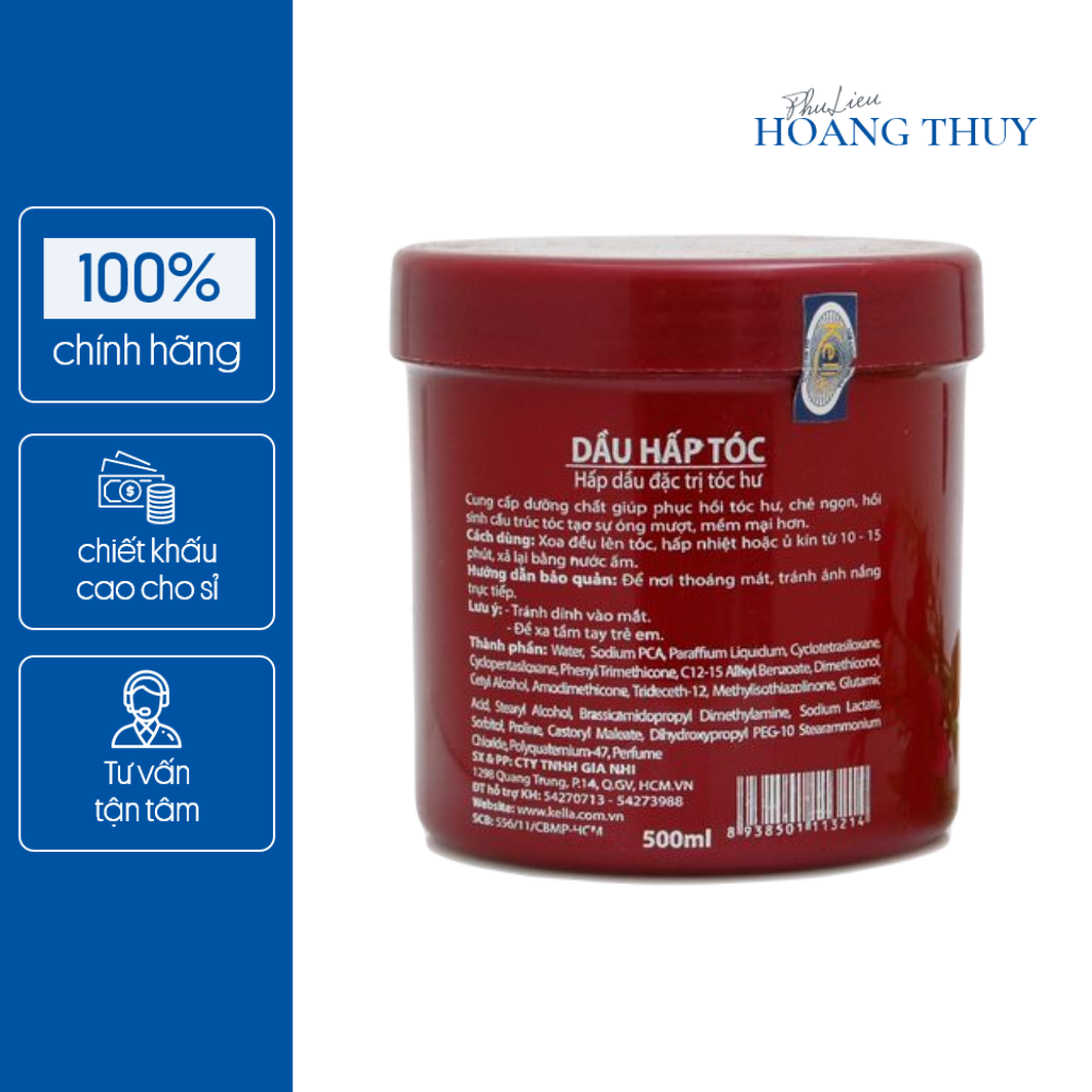 Dầu Hấp Tóc Suôn Mềm Bóng Mượt KELLA (500ml)