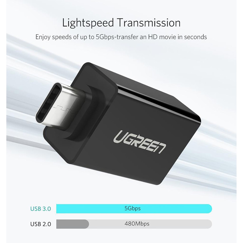 Đầu chuyển USB 3.1 Type C to USB 3.0 Type A UGREEN 30155