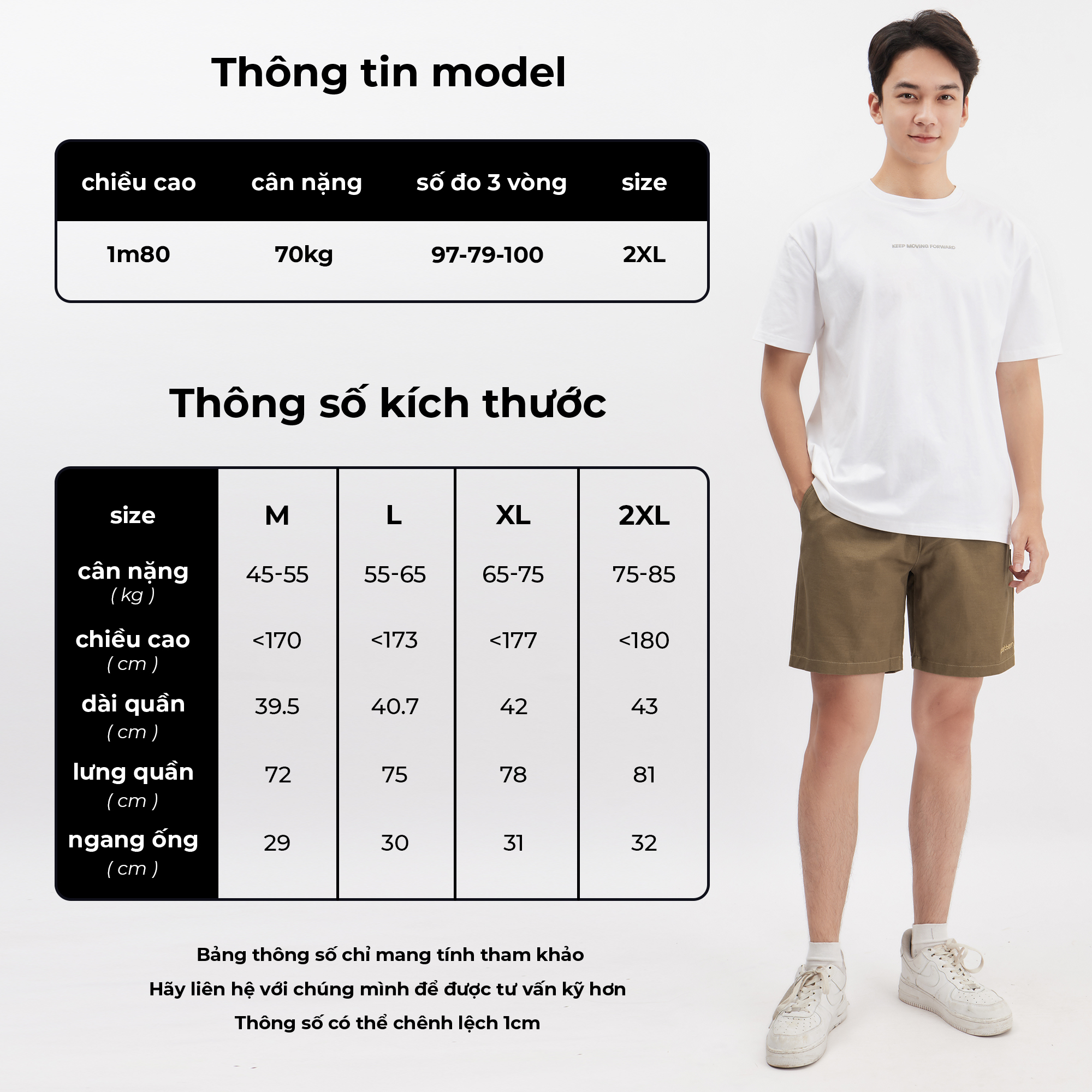 Quần đùi nam PATTERN THE 1992 Short kaki cạp chun