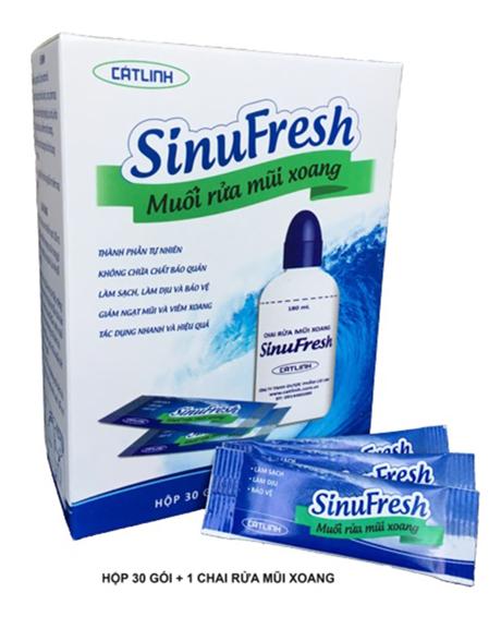 BÌNH RỬA MŨI SINUFRESH+30 GÓI MUỐI