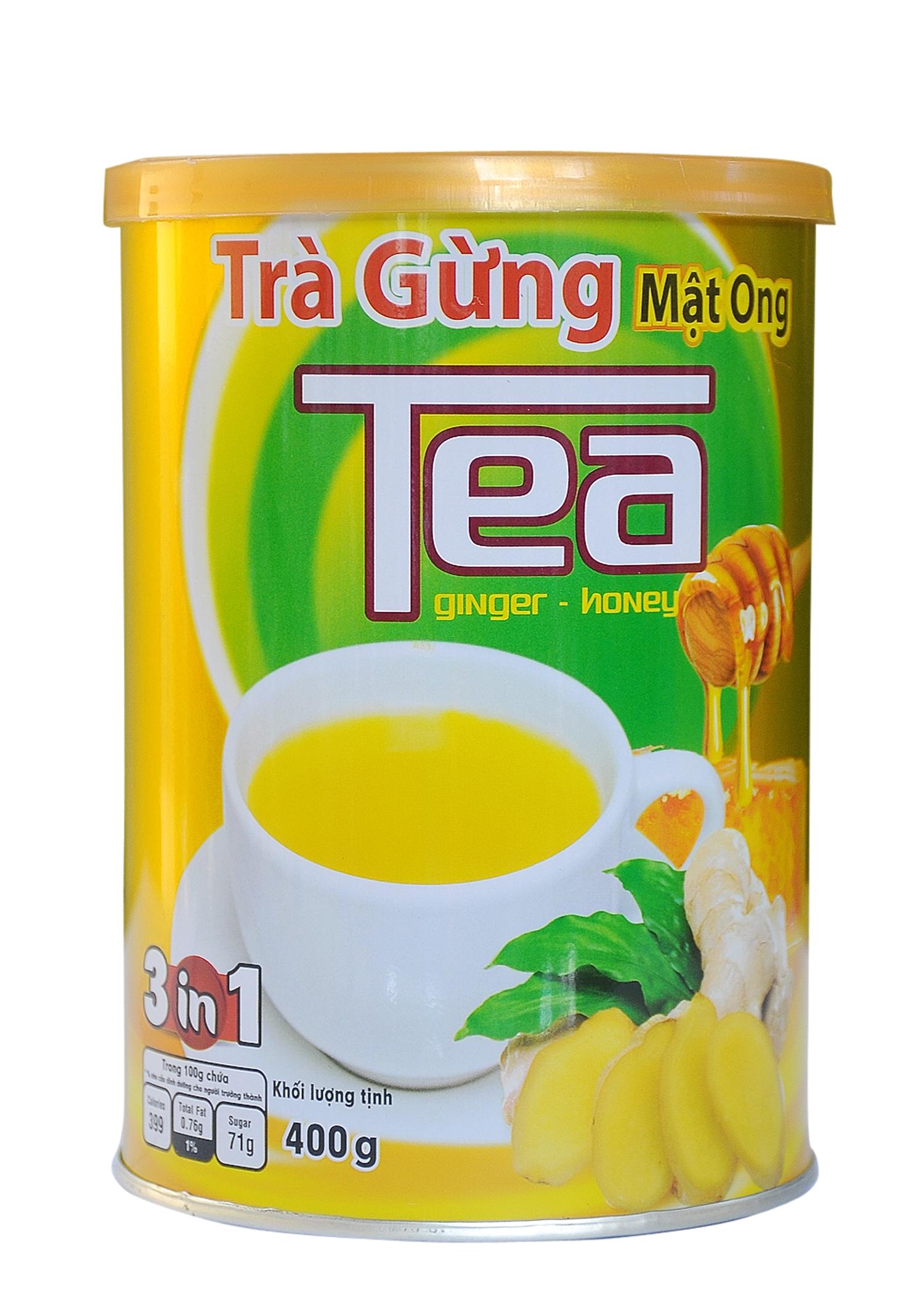 Trà gừng mật ong hòa tan Thanh Bình lon 400g