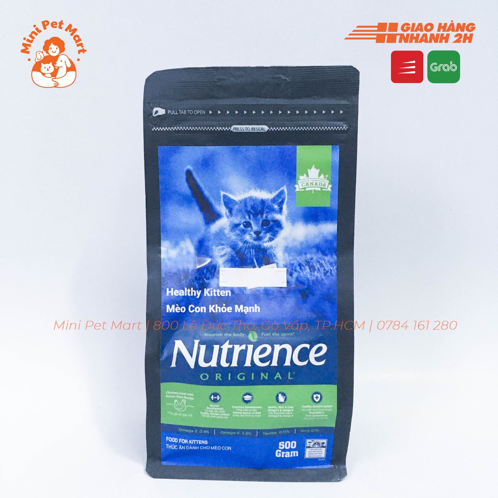 [HCM]Thức ăn hạt cho mèo con NUTRIENCE Original 500g