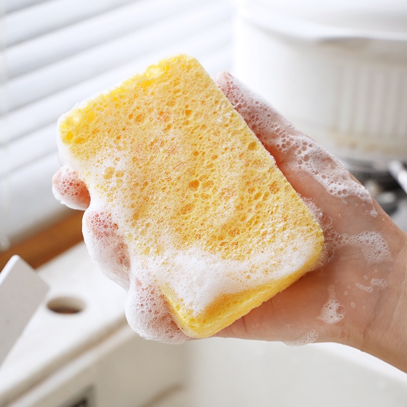 Miếng bọt biển rửa chén màu vàng,bọt biển rửa bát cọ rửa chén dĩa