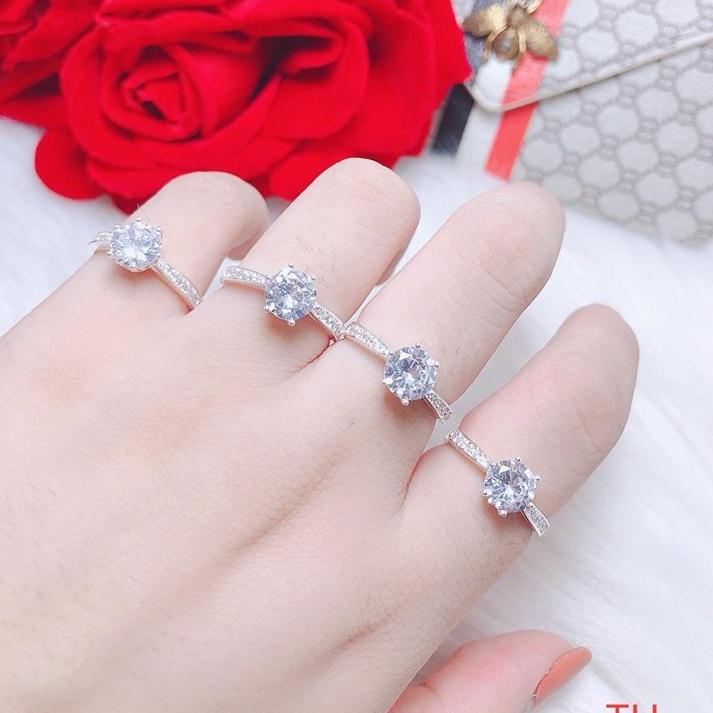 Nhẫn bạc đính đá MS40