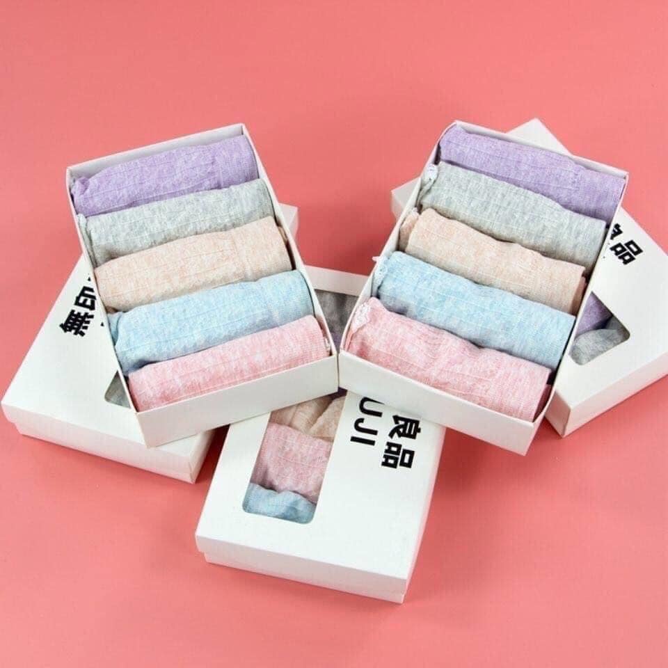 Sét 5 quần lót muji tăm tre sợi cotton hàng chất lượng cao