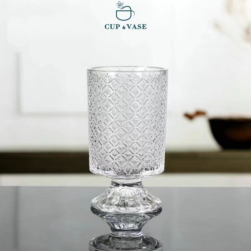 Bình Hoa Thủy Tinh Chân Ly CUP & VASE Cao Cấp Mẫu Mới