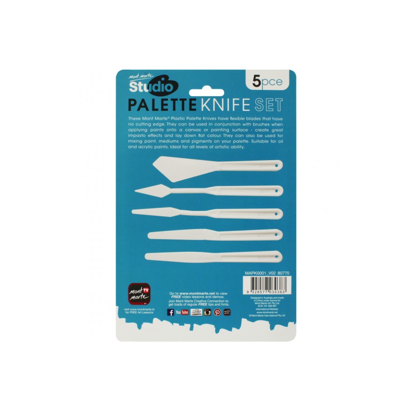 Bay Nhựa Mont Marte MAPK0001_V02 (Palette Knife Set 5 Pce)