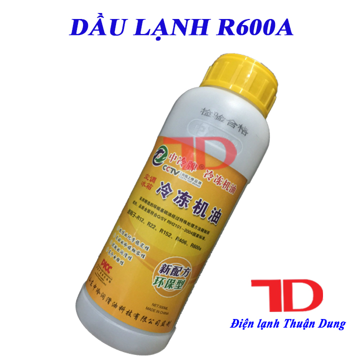 Dầu lạnh R600A 500ML, nhớt lạnh cho gas R600A - Điện Lạnh Thuận Dung