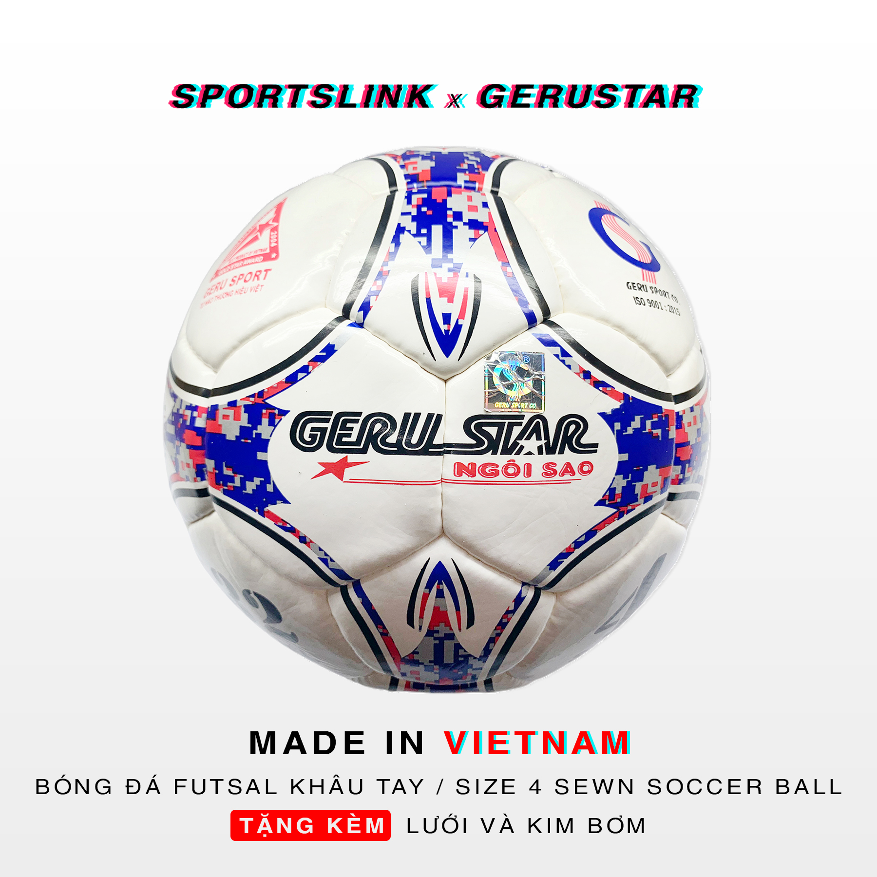 Bóng đá Gerustar Size 4 Premier khâu tay