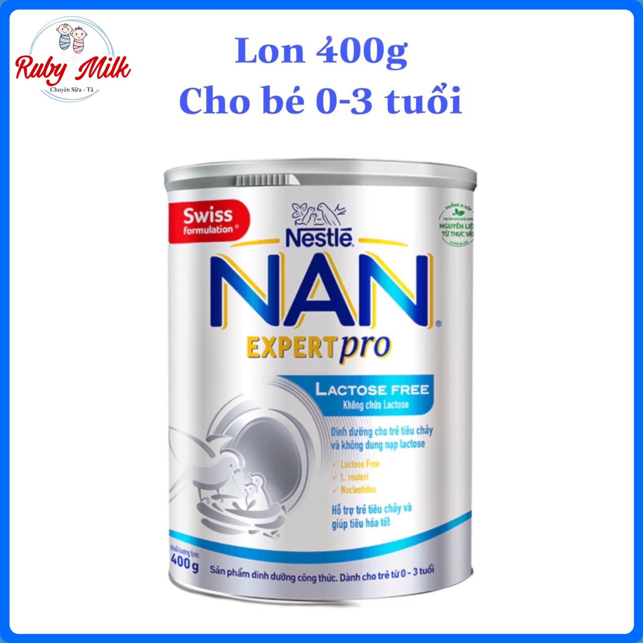 Sữa bột NAN Expert Pro Lactose Free 400g (0 - 36 tháng)