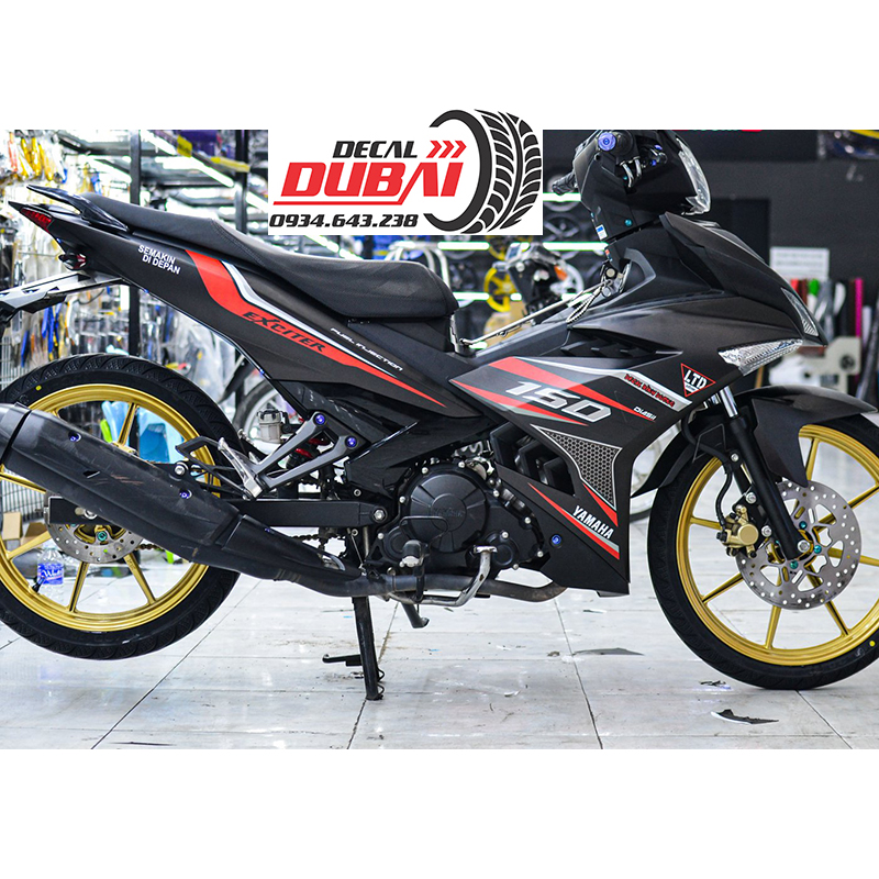 Tem Trùm Exciter 150 Đen Nhám LTD Mới