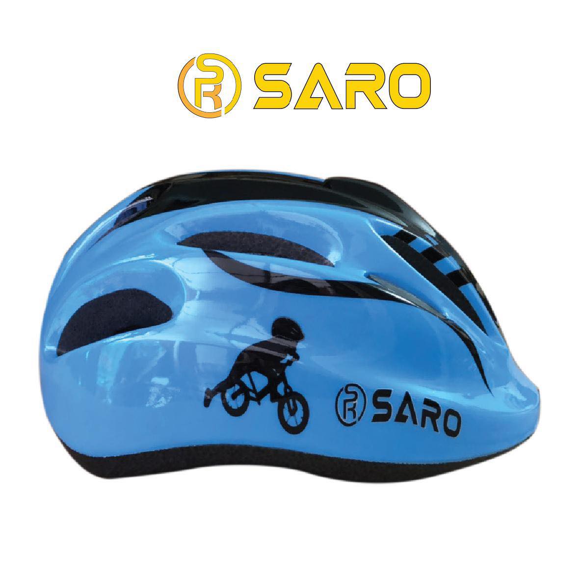 Mũ bảo hiểm trẻ em Saro xanh dương (Dùng cho bé đi xe đạp trẻ em, xe thăng bằng trẻ em)