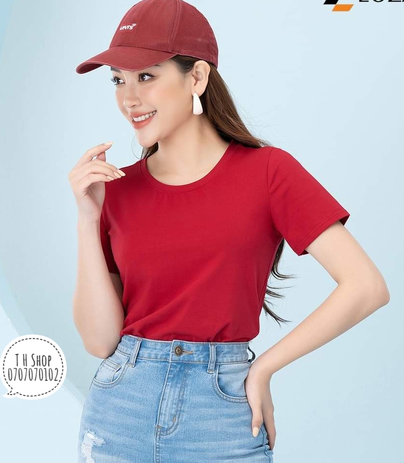 Áo thun trơn nữ tay ngắn có Big Size, áo thun trơn basic cổ tròn