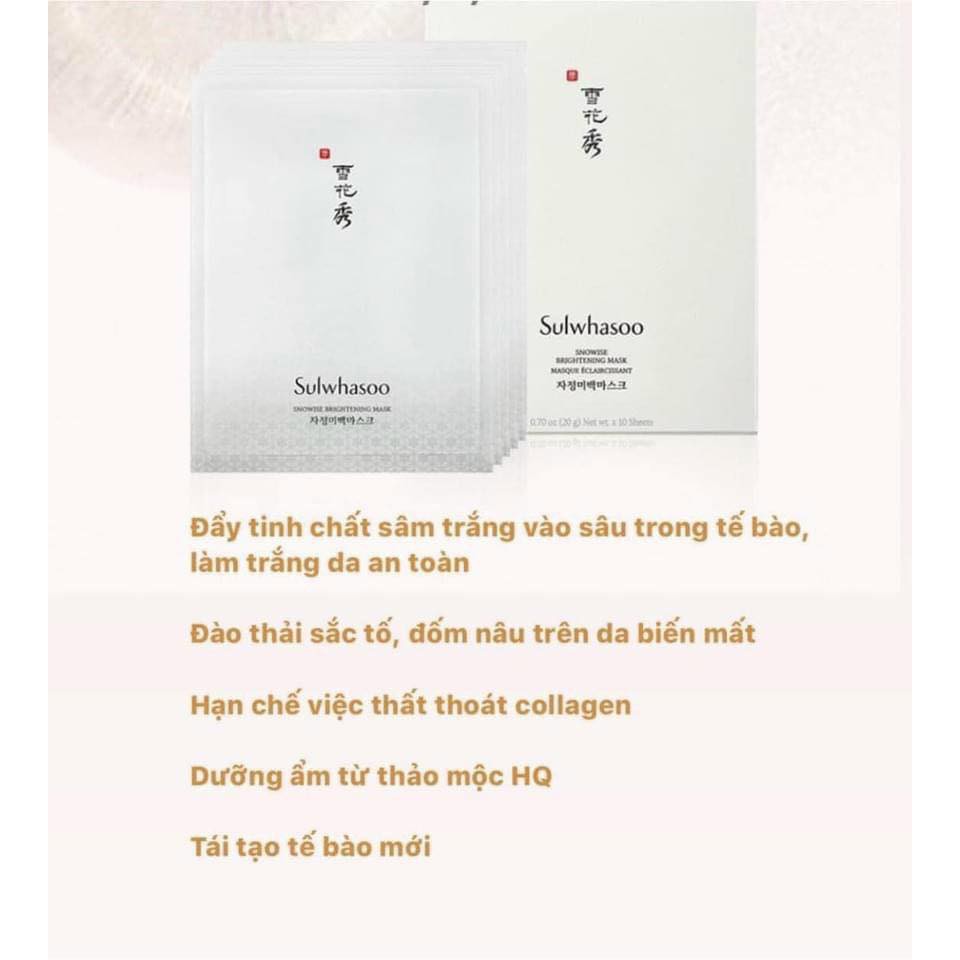 Combo 5 Miếng Mặt Nạ trắng da bạch sâm sulwhasoo