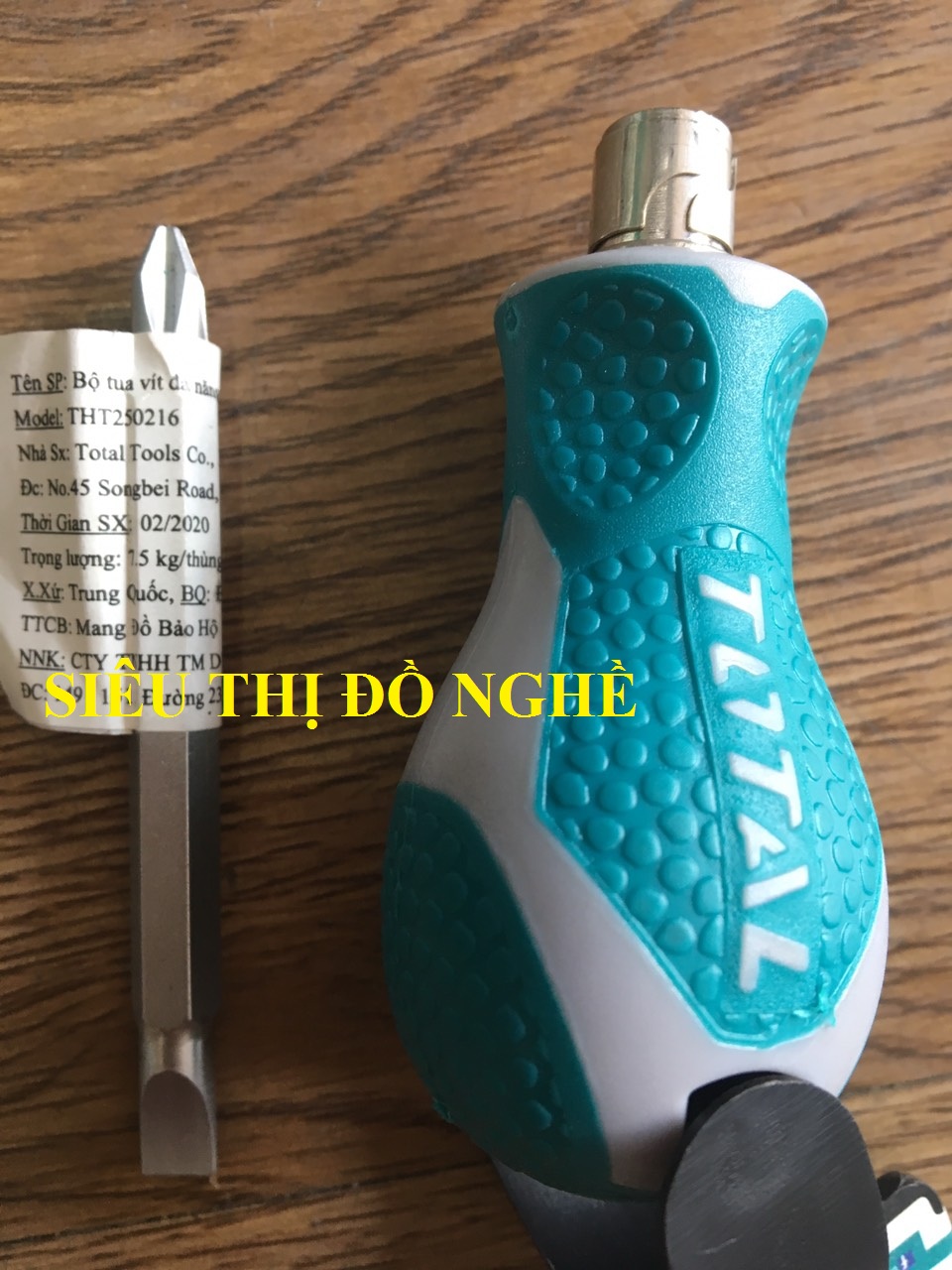 Bộ tua vít 2 trong 1 total 6.3x75mm tht250216