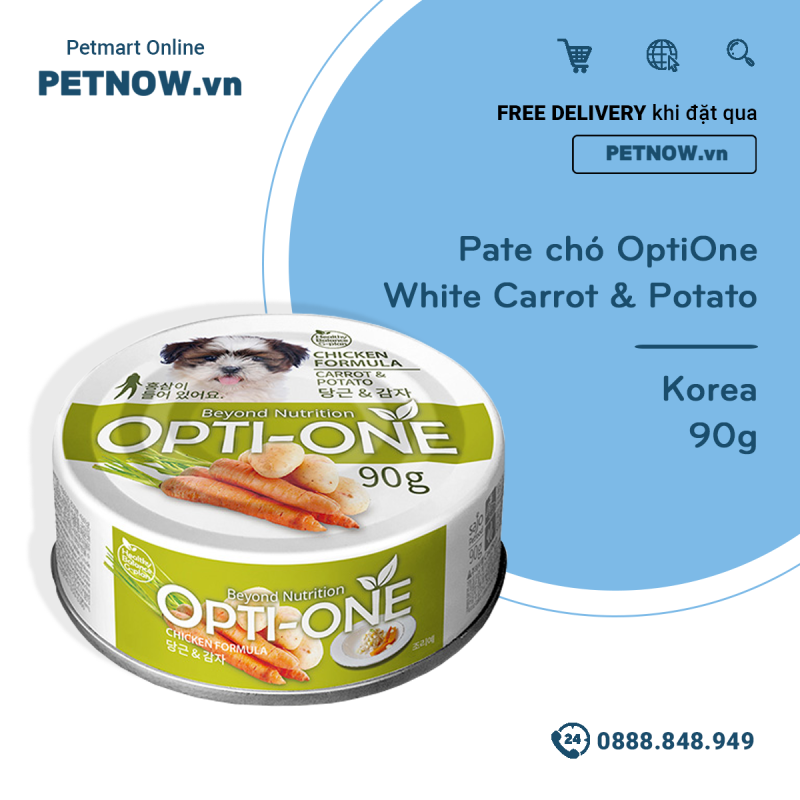 Pate chó OptiOne White Carrot & Potato 90g - Korea