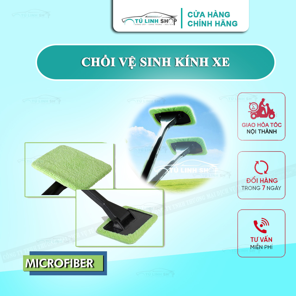 Dụng cụ lau kính, gương ô tô và trong nhà không để lại vết