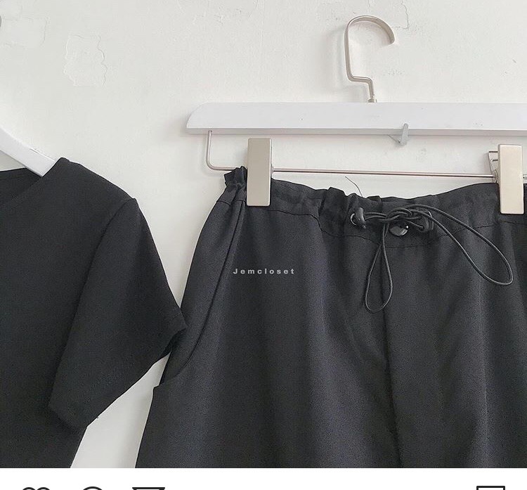 ☀️Set JOGGER RÚT DÂY + CROP NÚT TRƠN