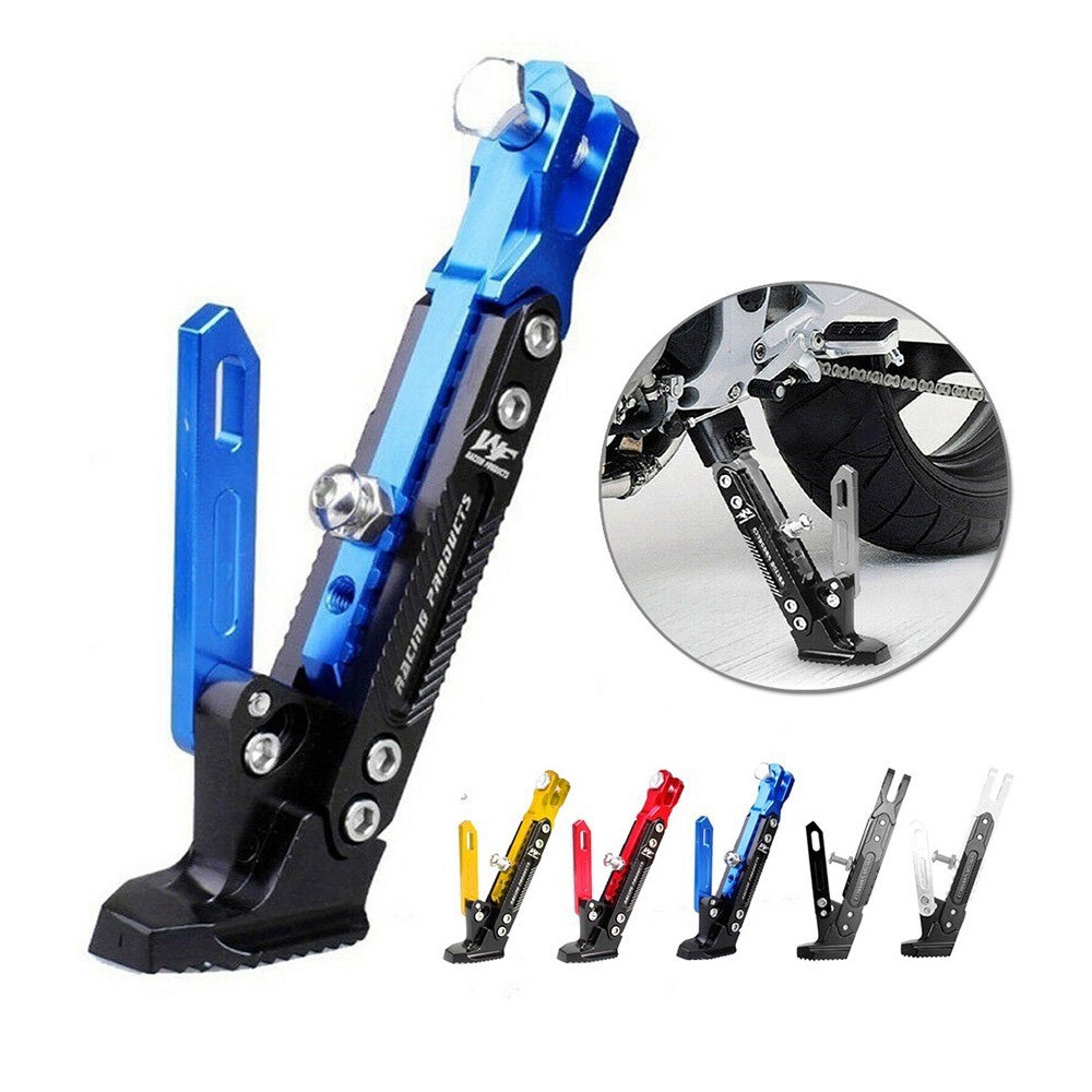 Chân chống xe máy Racing CNC màu xanh