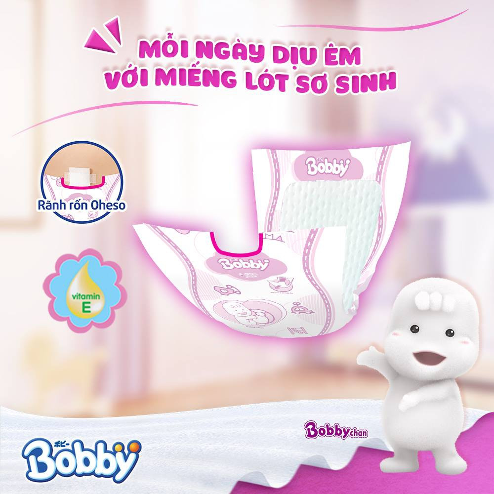 Tã lót Bobby size Newborn 2 60 miếng (Cho bé 4-7kg)