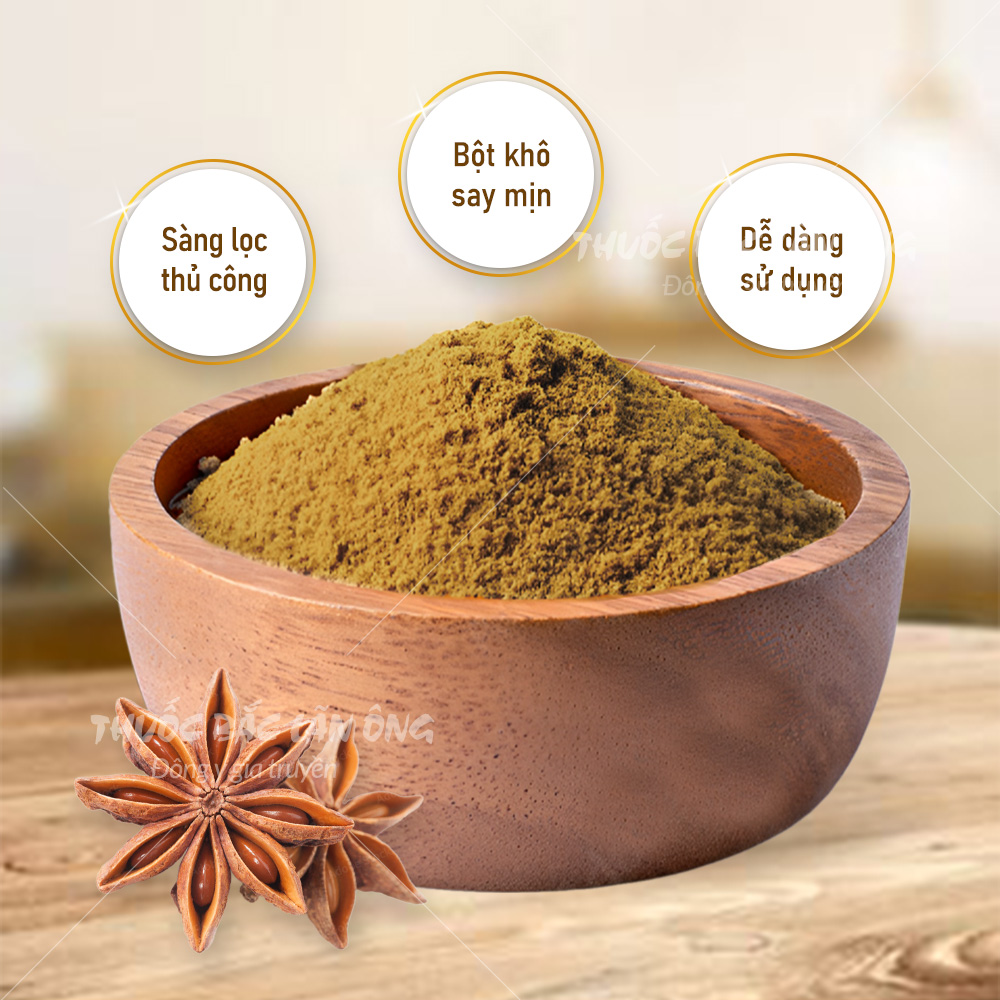 Bột hoa hồi 100g, bột đại hồi nguyên chất, thơm, mịn, gia vị nấu ăn, ướp thịt thơm ngon