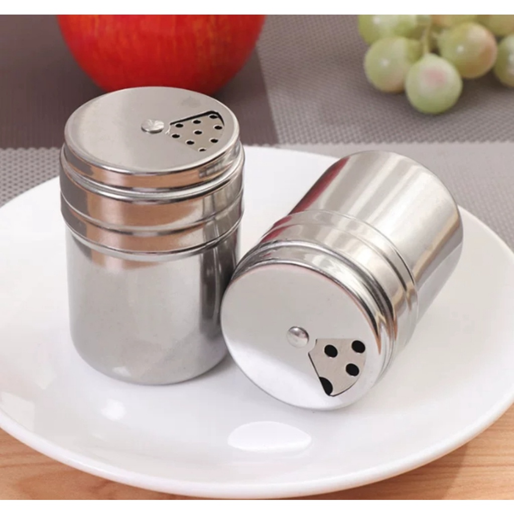 Lọ đựng tăm,hạt tiêu,hủ đựng tăm,tiêu,đựng bột pho mai lắc Inox