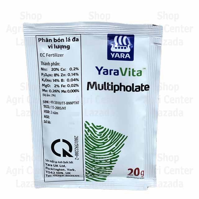 Phân Bón Lá Đa Vi Lượng Từ Anh Quốc YaraVita Multipholate (Gói 20g) - DƯỠNG CÂY - NUÔI TRÁI TĂNG NĂNG SUẤT