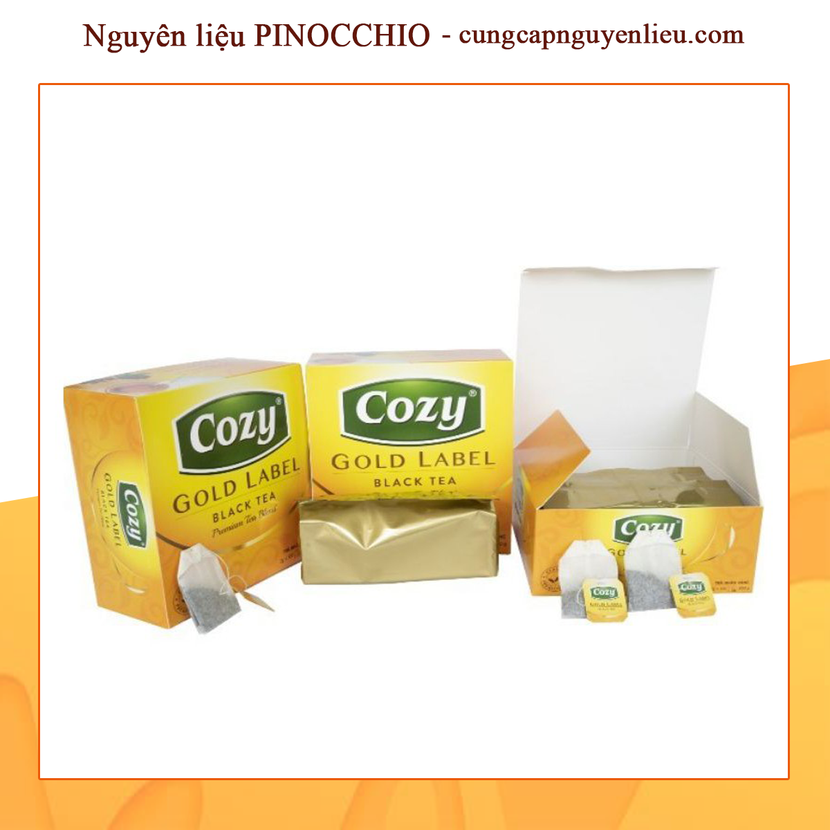 TRÀ COZY GOLD LABEL NHÃN VÀNG 100 Túi