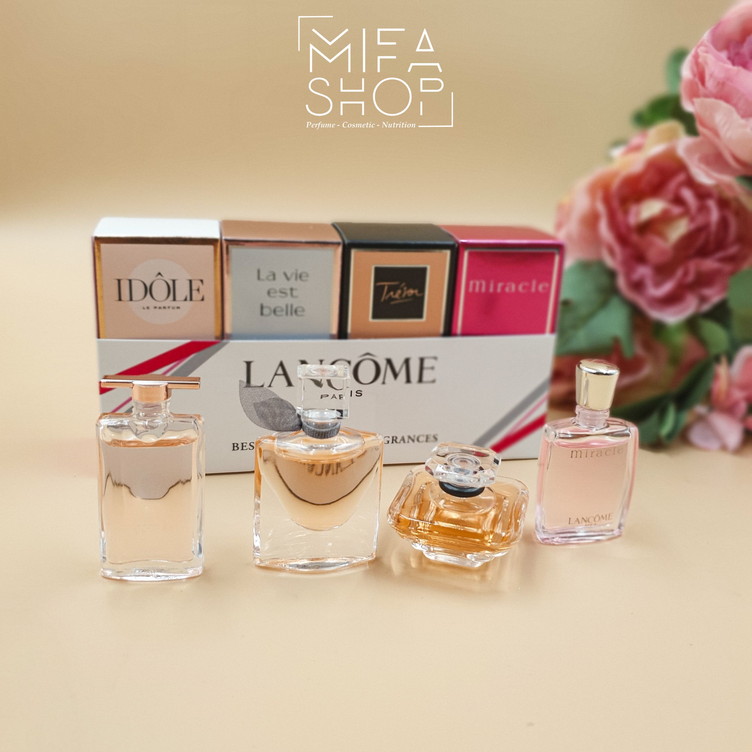 Bộ Nước Hoa Lancome 4 Chai ( The Best Of Lancome Fragrances ) - Chính Hãng