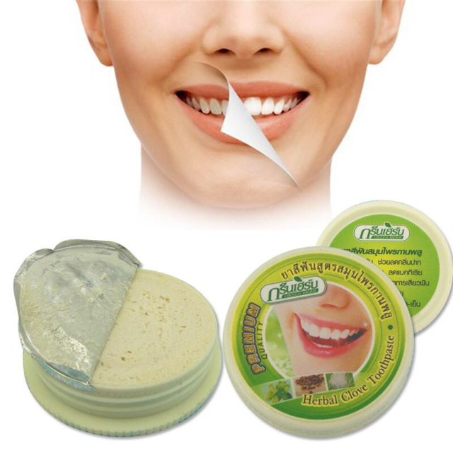 [GIẢM 5% ĐƠN 129K]Bột Tẩy Trắng Răng Green Herb Herbal Clove Toothpaste Thái lan