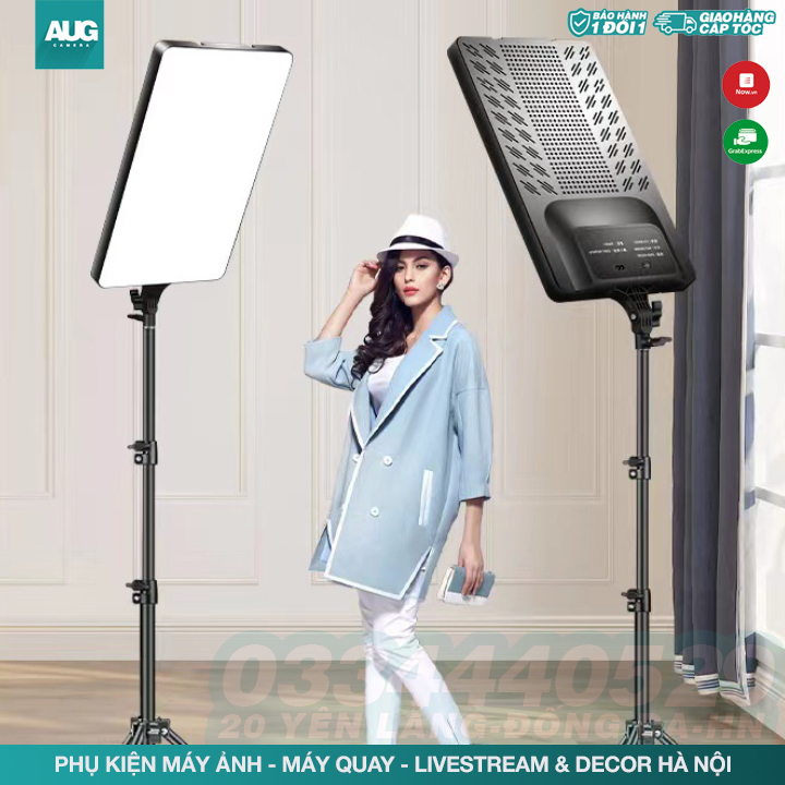 Bộ đèn studio led bảng 100w chụp ảnh quay phim Livestream chuyên nghiệp - AUG Camera