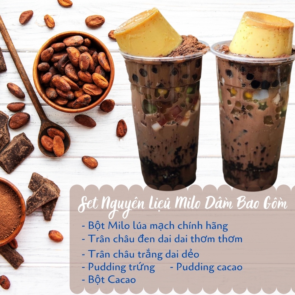 Set Nguyên Liệu Milo Dầm Trân Châu