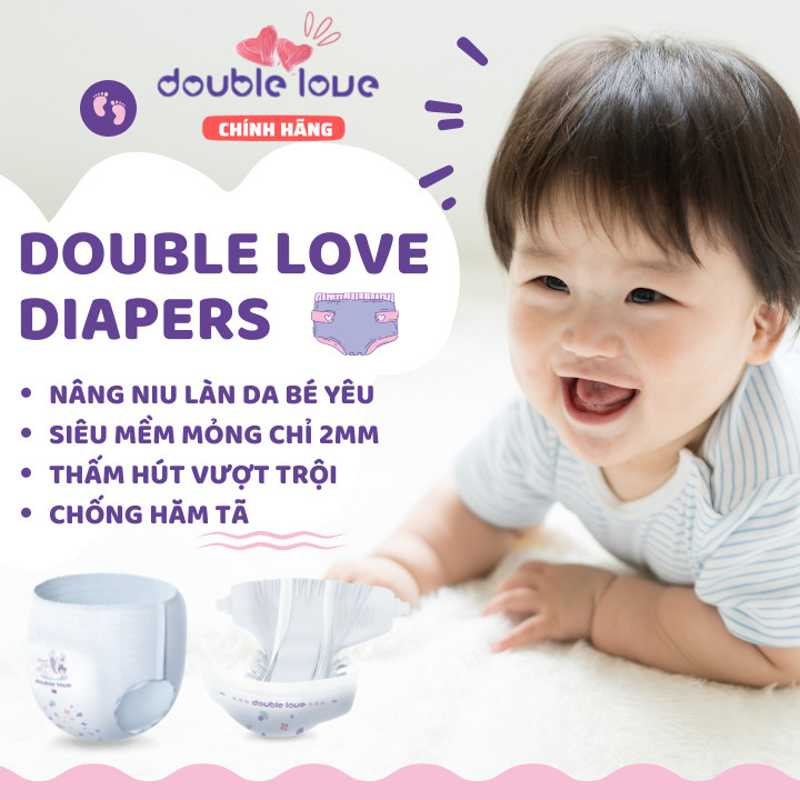 Bỉm quần Double Love SIZE XXL 44 miếng