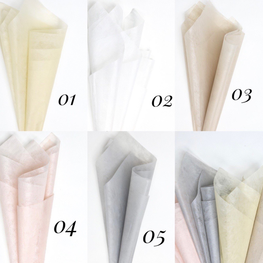 Combo 4 tờ giấy mếch lụa gói hoa