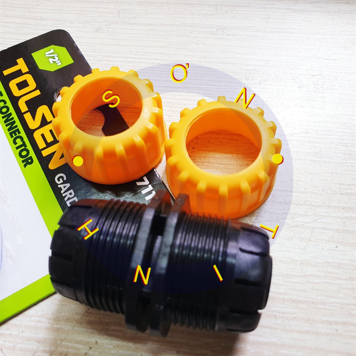 57118 đầu nối ống 1/2" tolsen