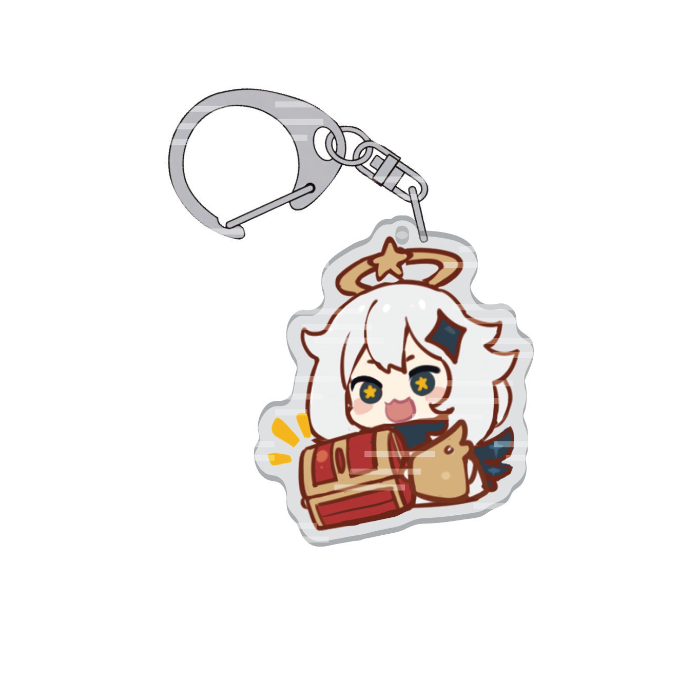 Móc khóa Game Genshin Impact hình Paimon Aether chibi dễ thương