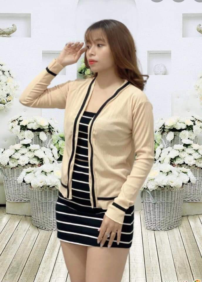 Áo Khoác Len Mỏng Sang Trọng, Thanh Lịch