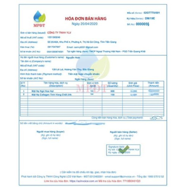 10 miếng mặt nạ ngũ hoa