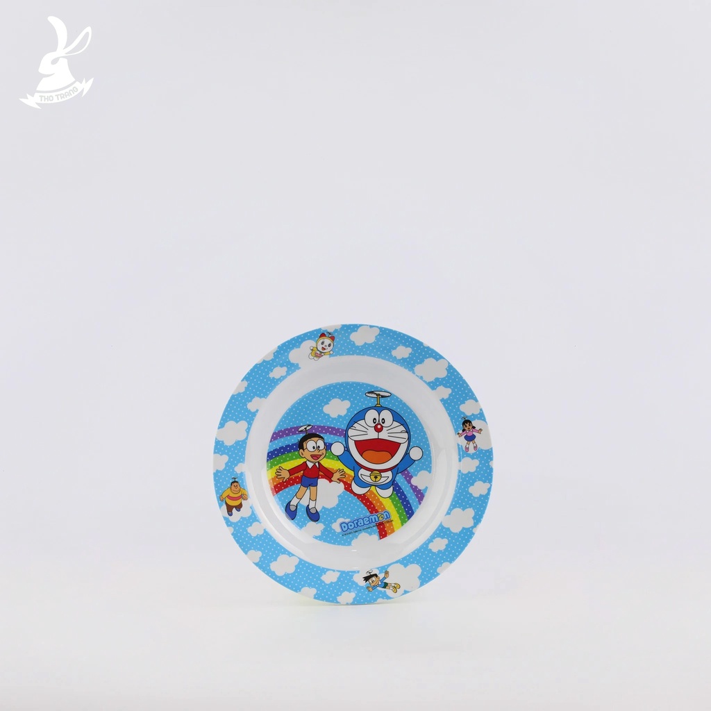 Bộ chén dĩa ăn dặm trẻ em hoa văn Doraemon Rainbow cao cấp thương hiệu Superware